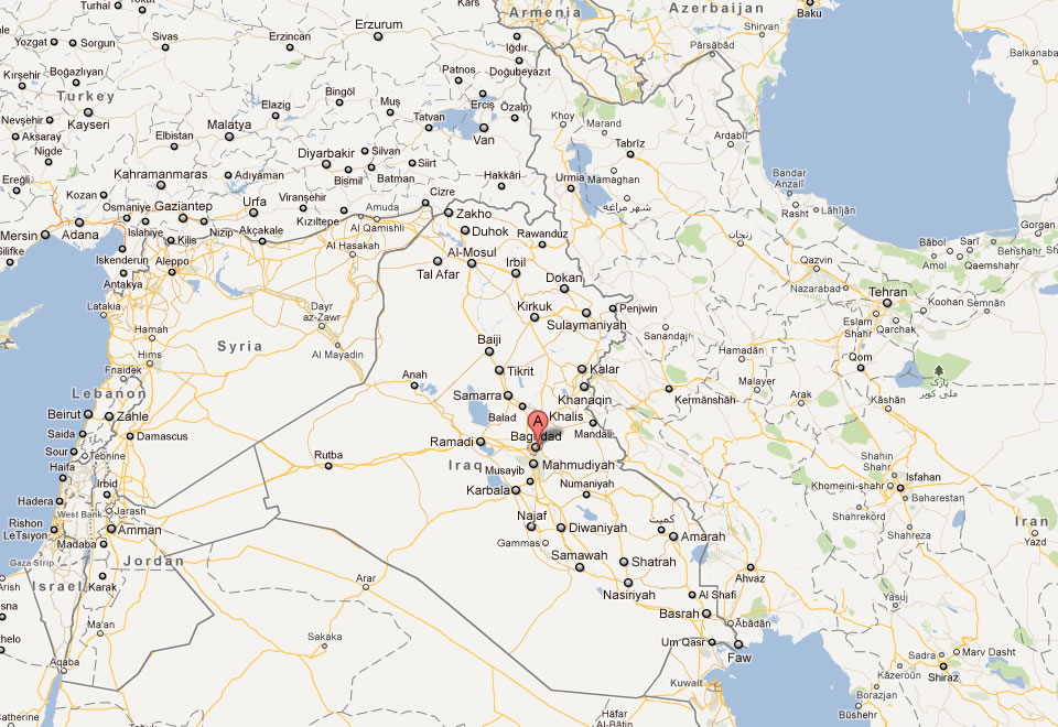 map of baghdad iraq